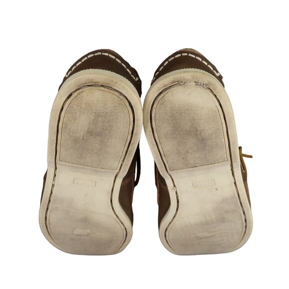 J Crew Shoes Mens 11 Casual Boat Deck Loafer Moc Toe Classic Brown Preppy 2 Eye - Picture 10 of 10